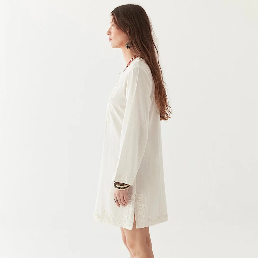 Agatha Kleid 3 - Maison Hotel: Baumwolle, Stickereien, Ärmel