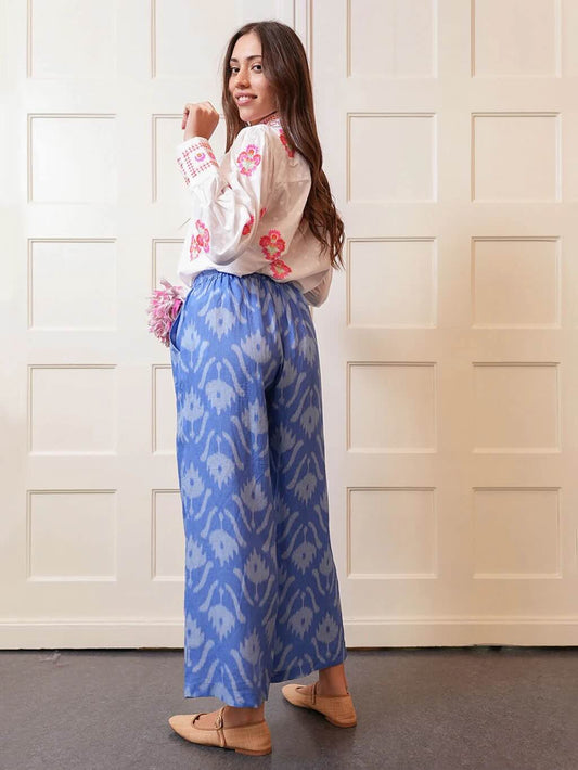 Fennel Hose iKat blau 2 - Nimo with Love: weiterer Schnitt, Taschen, 7/8 Länge