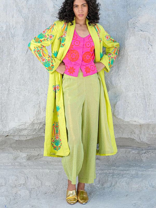 Fennel Hose Lime - Nimo with Love: weiterer Schnitt, Taschen, 7/8 Länge