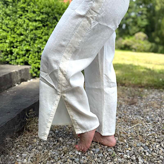 Pfeil Hose natur 3 - Kori: Leinenhose, 7/8, elastischer Bund, Seitenschlitze