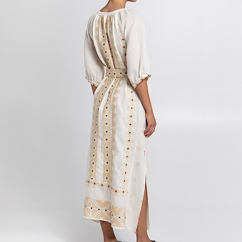 Pixel Kleid creme - Kori