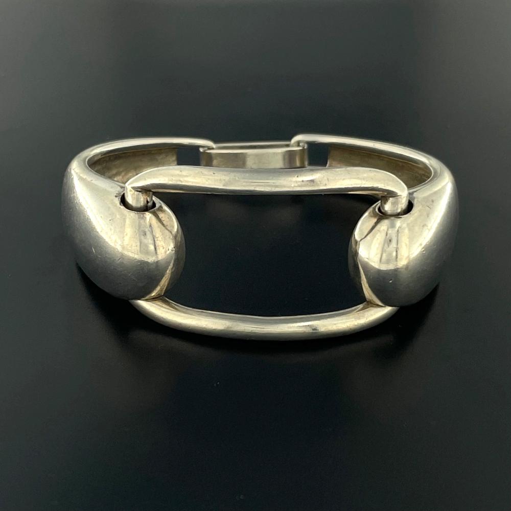 Silber Bangle - Mojo Armband: Vintage Armreif, massives Silber, 99 gramm