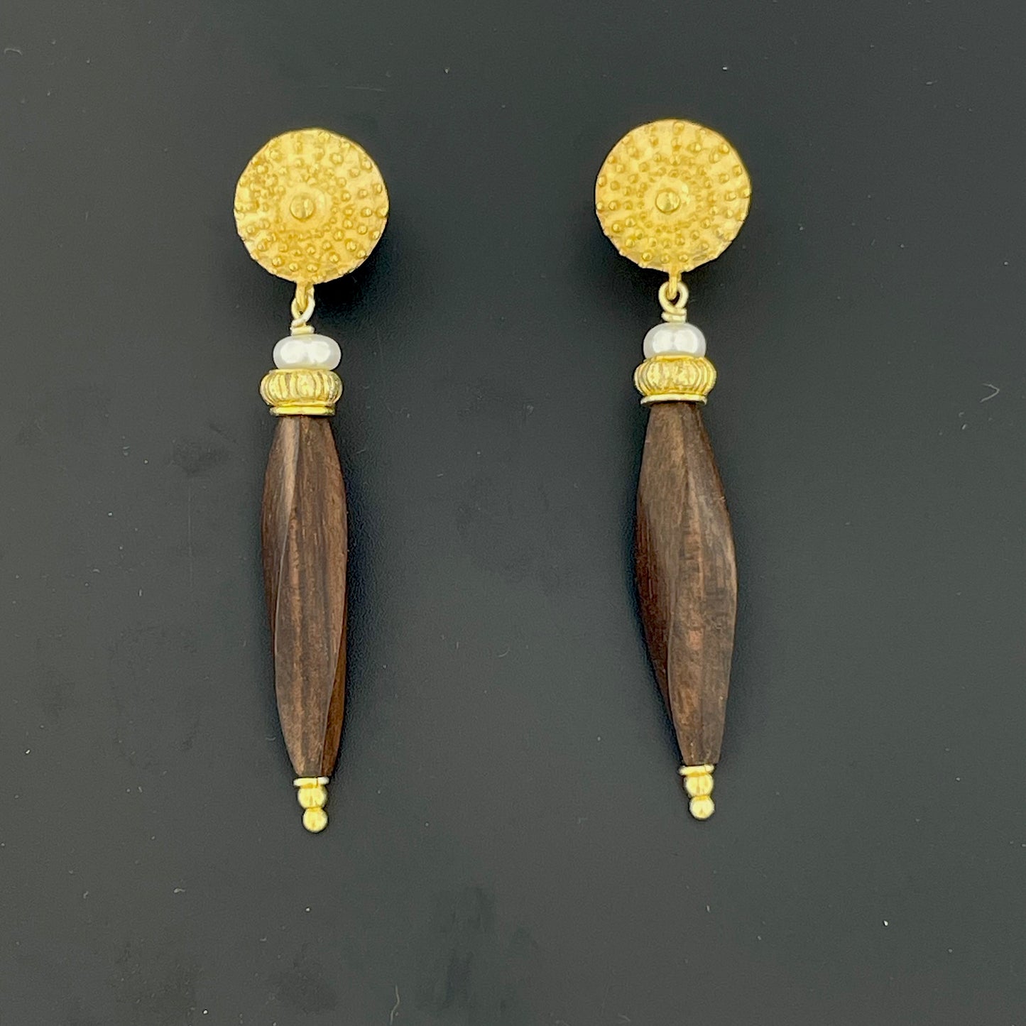Coral Shell - Mojo Golden Earrings