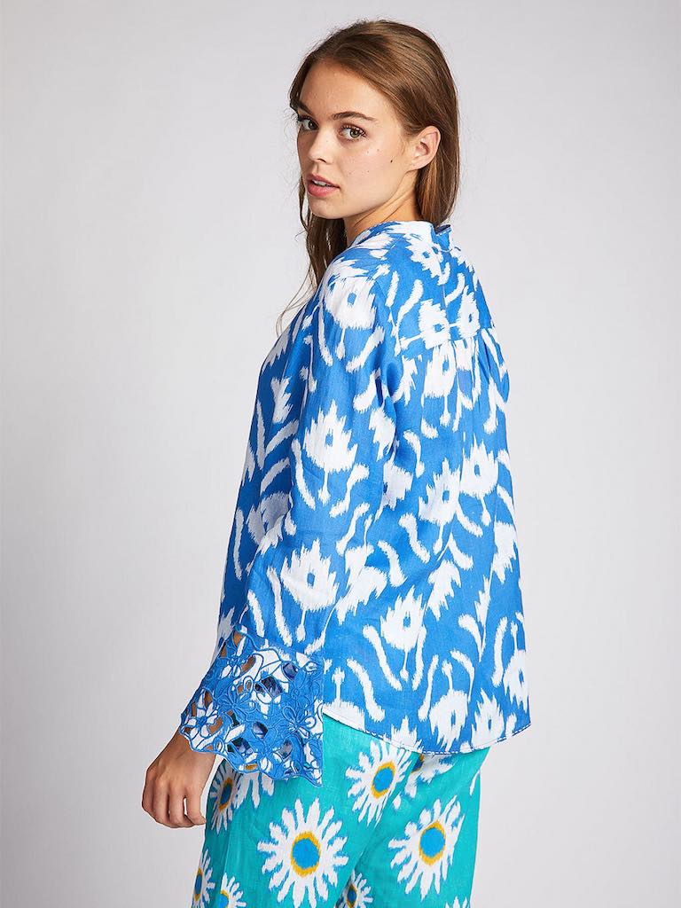 Broom Bluse iKat - Nimo with Love: Leinen, Tunika Schnitt, 2 iKat Muster