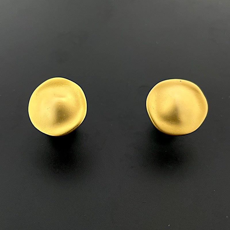 Calima Sonne - Goldene Ohrringe: Ohrstecker, 24k vergoldet, Sonnenform