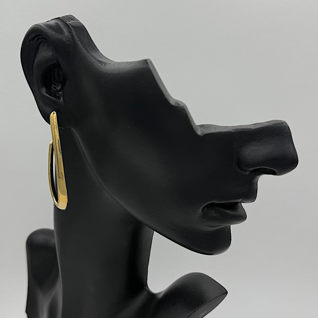 Gold Loops 2 - Mojo Goldene Ohrringe: Ohrstecker, Schlaufenform, hohl geformt