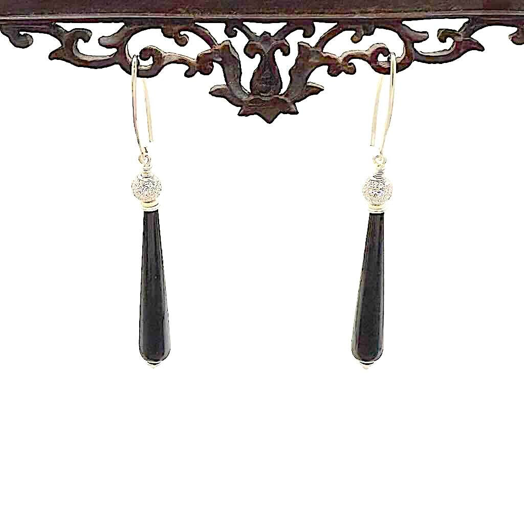 Lackzapfen 1 - Mojo Silber Ohrringe: Ohrhaken, Zirkoniakugel, Acrylzapfen