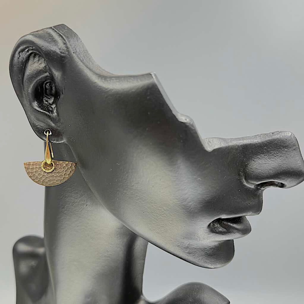 Messing Fächer 2 - Mojo Goldene Ohrringe: Ohrhaken, Messingelemente