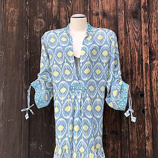 Catmint Kleid byd2 Nimo: Leinen, Stehkragen, Bordüren