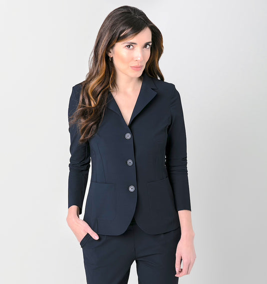 Yuuka Blazer m - Japan TKY: 3Knopf Blazer, Blau-Schwarz